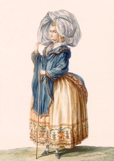 Robe de dame, gravée par Voysard, planche de 